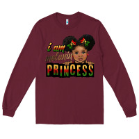 Burgundy i am melanin princess black peekaboo Long Sleeve Tee - CowGirlArtShop