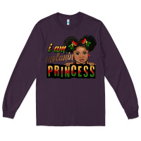 Plum i am melanin princess black peekaboo Long Sleeve Tee - CowGirlArtShop