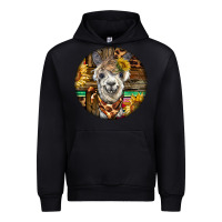 Black western alpaca Urban Hoodie - BarkalooDesign