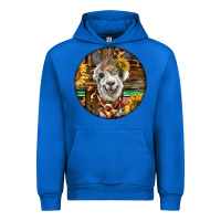 Cobalt western alpaca Urban Hoodie - BarkalooDesign