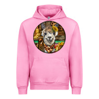Fuchsia Pink western alpaca Urban Hoodie - BarkalooDesign
