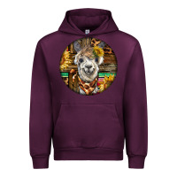 Mauve Wine western alpaca Urban Hoodie - BarkalooDesign