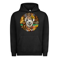 Pigment Black western alpaca Urban Hoodie - BarkalooDesign