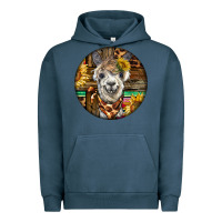 Pigment Midnight Navy western alpaca Urban Hoodie - BarkalooDesign