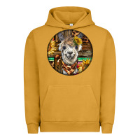 Pigment Peanut Butter western alpaca Urban Hoodie - BarkalooDesign