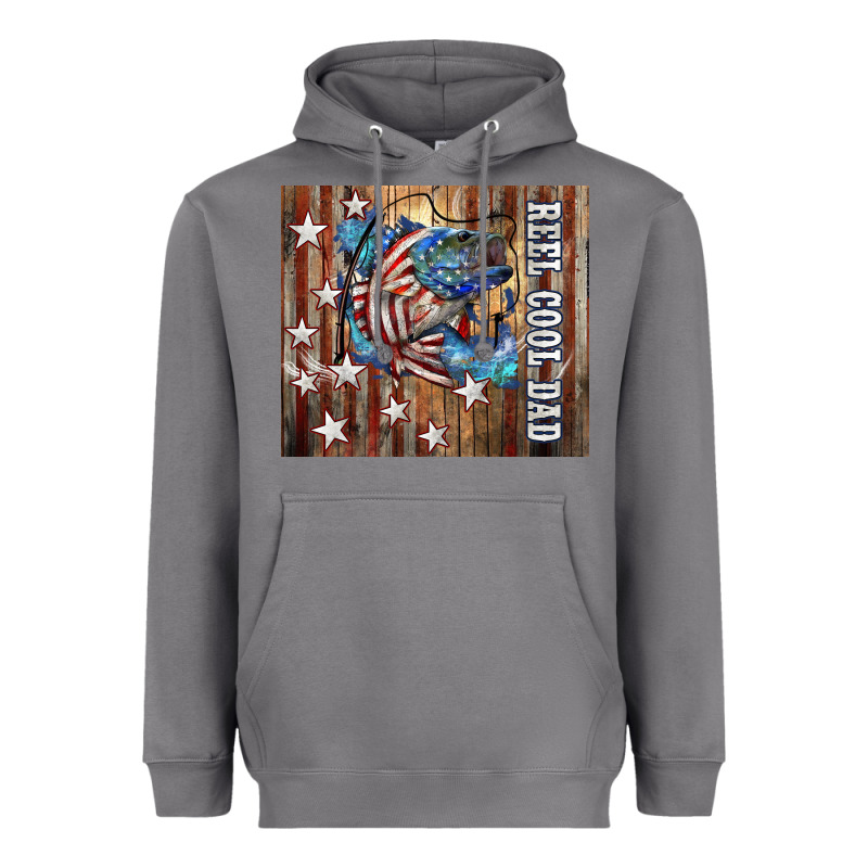 Western Reel Cool Dad American Heavyweight Hoodie by LillyAllenDesigns | Teevron