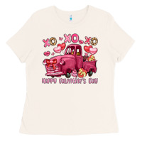 Bone xo xo xo happy valentine's day truck Ladies Tee - LillyAllenDesigns