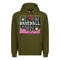 Army Green baseball sister tumbler Premium Hoodie - BundleAndBundleShop