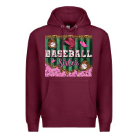 Burgundy baseball sister tumbler Premium Hoodie - BundleAndBundleShop