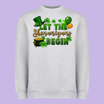 Let The Shenanigans Begin St. Patricks Day Heavyweight Sweatshirt Designed By Fadigitalartstudio
