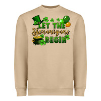 Mushroom Let the shenanigans begin St. Patricks Day Heavyweight Sweatshirt - FaDigitalArtStudio
