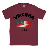 Burgundy VIRGINIA U.S.A Classic Tee - Bettercallsaul