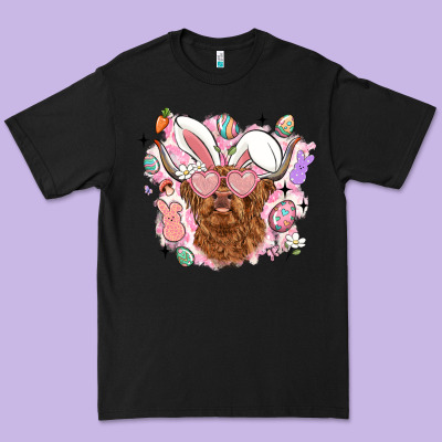 Highland Heifer Easter Premium Tee Designed By Lillyallendesigns