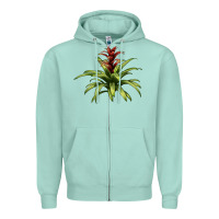 Seafoam Bromeliads Zipper Hoodie - LillyAllenDesigns
