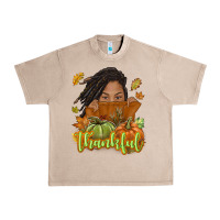 French Oak Thankful Fall with black girl Urban Heavy Tee - NancyCooperArtShop