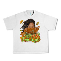 Lunar Rock Thankful Fall with black girl Urban Heavy Tee - NancyCooperArtShop