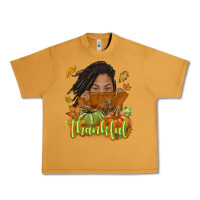 Peanut Butter Thankful Fall with black girl Urban Heavy Tee - NancyCooperArtShop