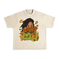 Sandshell Thankful Fall with black girl Urban Heavy Tee - NancyCooperArtShop