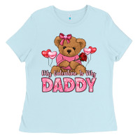 Baby Blue my valentine is my daddy Ladies Tee - LillyAllenDesigns