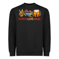 Black peace love beer bbs Heavyweight Sweatshirt - BundleAndBundleShop