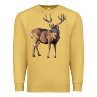 Antique Gold Mule Buck Deer Premium Sweatshirt - LillyAllenDesigns