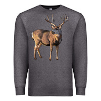 Charcoal Heather Mule Buck Deer Premium Sweatshirt - LillyAllenDesigns