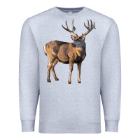 Heather Grey Mule Buck Deer Premium Sweatshirt - LillyAllenDesigns