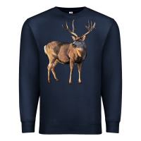 Navy Mule Buck Deer Premium Sweatshirt - LillyAllenDesigns