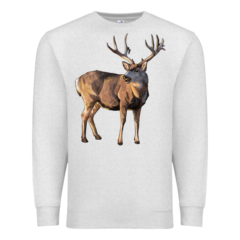 Mule Buck Deer Premium Sweatshirt by LillyAllenDesigns | Teevron
