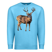 Ocean Blue Mule Buck Deer Premium Sweatshirt - LillyAllenDesigns