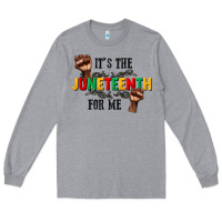 Heather Grey its the juneteenth for me Long Sleeve Tee - CowGirlArtShop