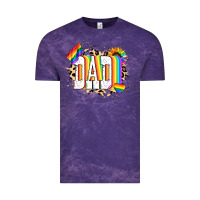 Cloud Purple Dad Pride Vintage Tee - NancyCooperArtShop
