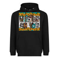 Black Western Wasted On You Heavyweight Hoodie - LillyAllenDesigns