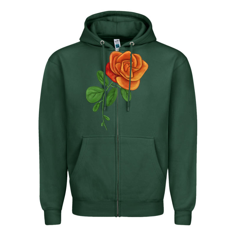 Burst Of Joy Rose Zipper Hoodie by LillyAllenDesigns | Teevron