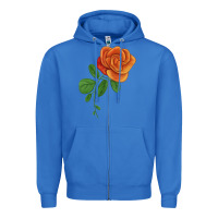 True Royal Burst Of Joy Rose Zipper Hoodie - LillyAllenDesigns