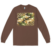 Chestnut leopard camo pattern background Long Sleeve Tee - Jasminsmagicworld