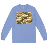 Colony Blue leopard camo pattern background Long Sleeve Tee - Jasminsmagicworld