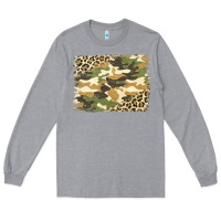 Heather Grey leopard camo pattern background Long Sleeve Tee - Jasminsmagicworld