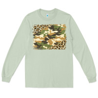 Matcha leopard camo pattern background Long Sleeve Tee - Jasminsmagicworld