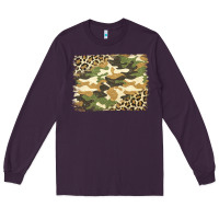 Plum leopard camo pattern background Long Sleeve Tee - Jasminsmagicworld