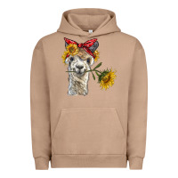 Pigment Burro alpaca with sunflowers and bandana Urban Hoodie - BarkalooDesign