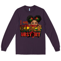 Plum i am black history black girl peekaboo juneteenth Long Sleeve Tee - CowGirlArtShop