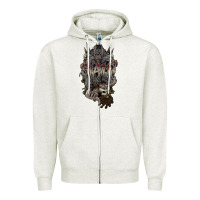 Oatmeal Heather skaven warhammer Zipper Hoodie - lanVoArt
