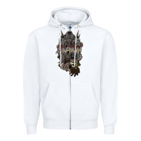 White skaven warhammer Zipper Hoodie - lanVoArt