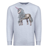 Heather Grey Unicorn Premium Sweatshirt - LillyAllenDesigns