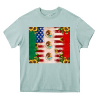 Arona American flag mexico flag sunflower cactus Heavy Core Tee - JahusDesignShop