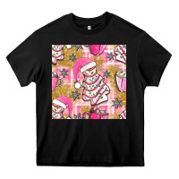 Black christmas cake and pink mug seamless pattern bbs Heavy Core Tee - BundleAndBundleShop