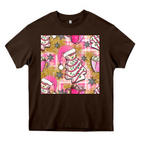 Christmas Cake And Pink Mug Seamless Pattern Bbs Heavy Core Tee | Teevron