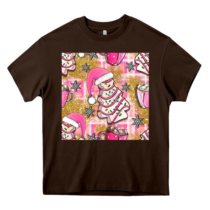 Christmas Cake And Pink Mug Seamless Pattern Bbs Heavy Core Tee by BundleAndBundleShop | Teevron
