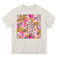Cream christmas cake and pink mug seamless pattern bbs Heavy Core Tee - BundleAndBundleShop